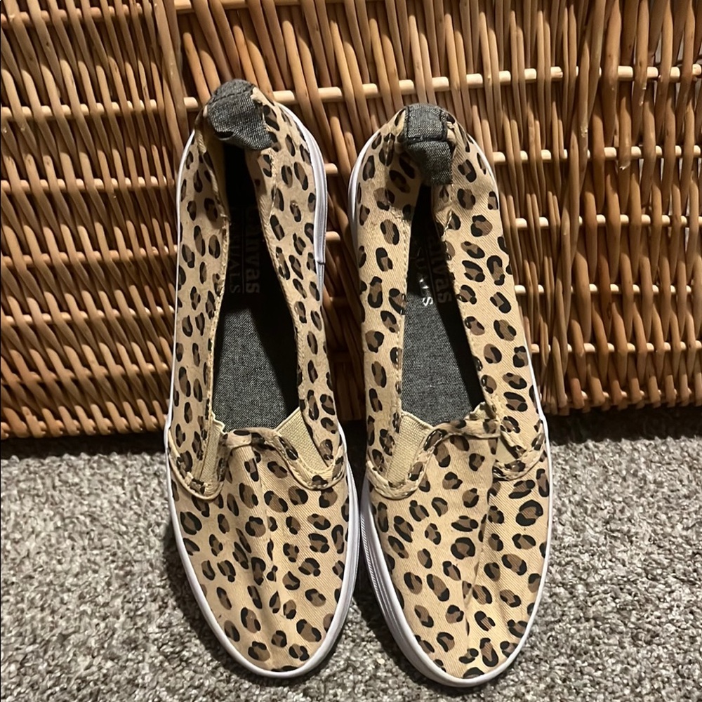 Leopard Print Slip-On Sneakers